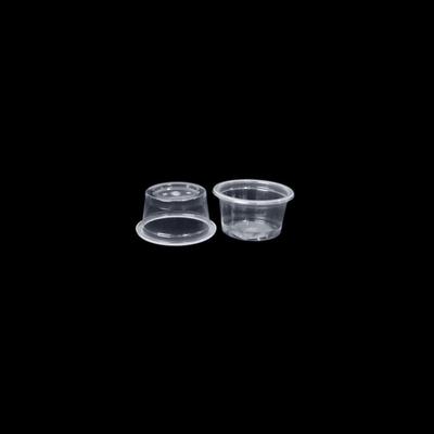Escape negro disponible del ODM del OEM de la taza clara plástica de la salsa resistente para el soplo de la salsa picante
