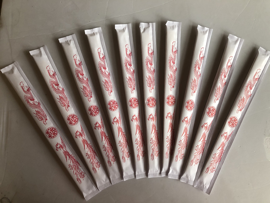 Palillos de bambú de los 21CM -24CM TENSOGE Dispossiable con envuelto en papel lleno para la comida china