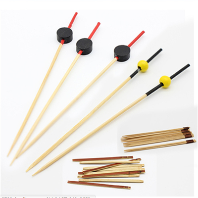 Logo Bamboo Knot Picks Skewers de encargo no cubrió resistencia térmica fácilmente limpiada