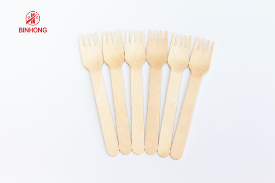 Cuchara del sistema de los cubiertos de la torta/individuo de madera disponibles de la bifurcación/del cuchillo envuelto en papel