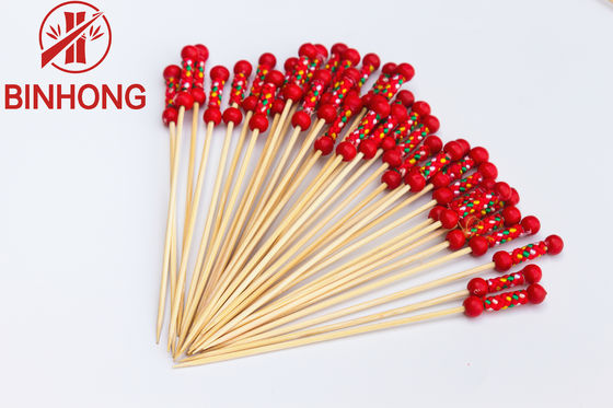 Palillos de la comida del bambú de la decoración los 8cm del partido para las bebidas de los aperitivos