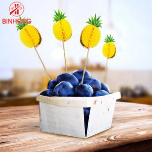Palillos los 9cm de bambú amistosos naturales del pincho de Eco