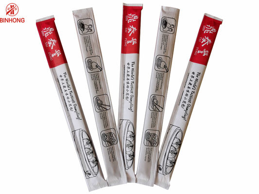 Palillos de bambú los 21cm chinos disponibles ISO9001 con el embalaje de papel completo