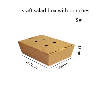 El papel de Kraft de la ensalada se lleva disponible Microwavable de la caja con los sacadores