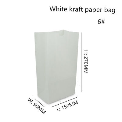 Papel blanco reciclable Carry Bags For Food Packaging de 60gsm 70gsm Kraft