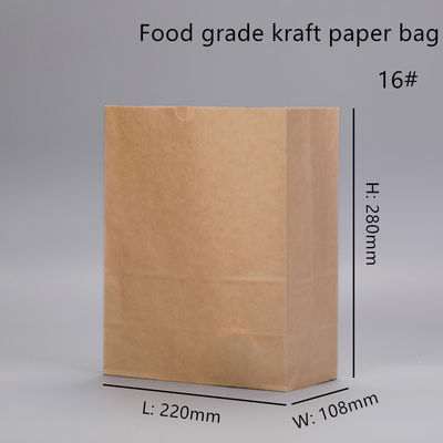 Bolsos disponibles de la panadería de Brown Kraft con la parte inferior cuadrada