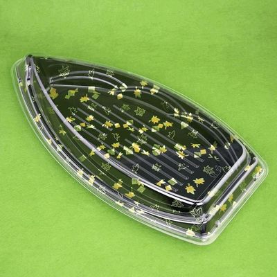 Disco plástico disponible reciclable del Sashimi del sushi