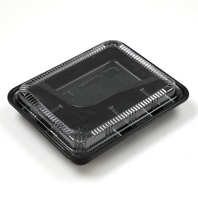 Transparente rectangular de los envases para llevar disponibles de los PP de la categoría alimenticia