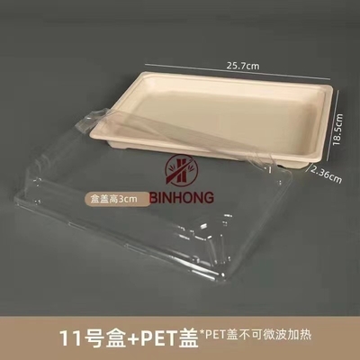 Caja para llevar Eco biodegradable del sushi de papel amistoso