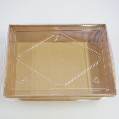Recipiente de comida de papel Kraft de caja plegable de embalaje para llevar chino para sushi y arroz