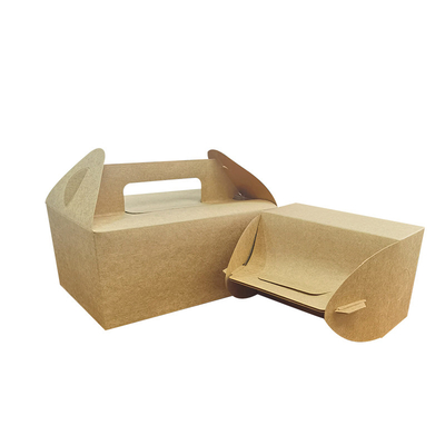 Envases de comida disponibles del papel de la ensalada biodegradables con la manija