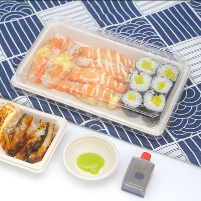 Abonable biodegradable amistoso de Eco de la caja de embalaje del sushi de la torta