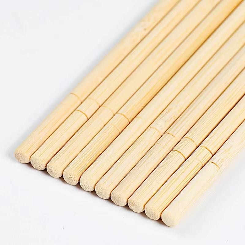 Binhong Limpios de bambú desechables palillos para comida rápida Restaurante palillos redondos medio de papel palillos