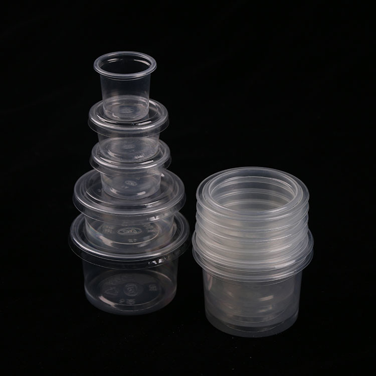 Mini taza disponible plástica 1oz claro 3oz 4.5oz de la salsa de los PP
