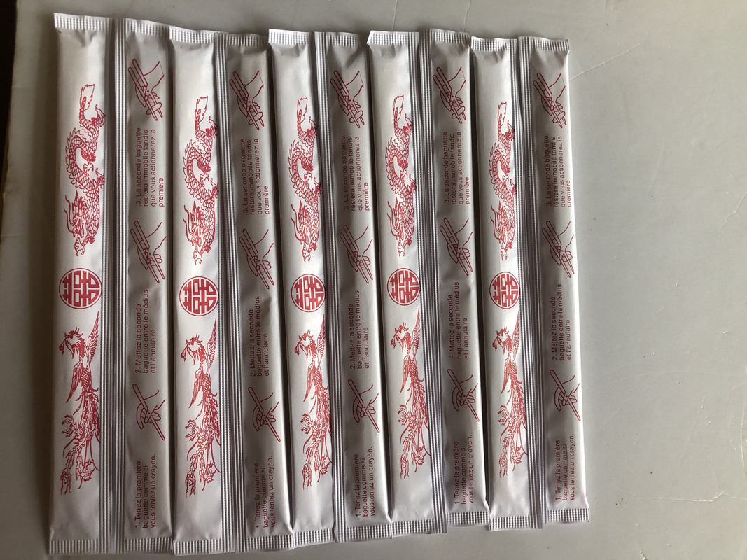 Palillos de bambú de los 21CM -24CM TENSOGE Dispossiable con envuelto en papel lleno para la comida china