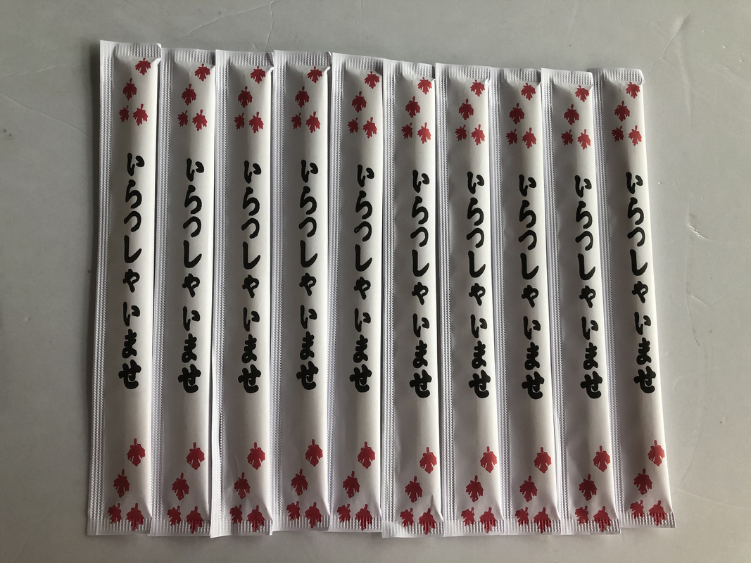 Palillos de bambú de Dispossable de los GEMELOS de los 24CM con envuelto en papel lleno para la comida china