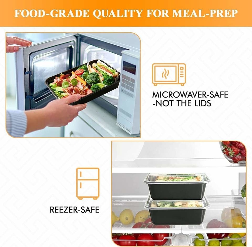 Microwavable saque a Pp los envases de comida plásticos disponibles con la tapa