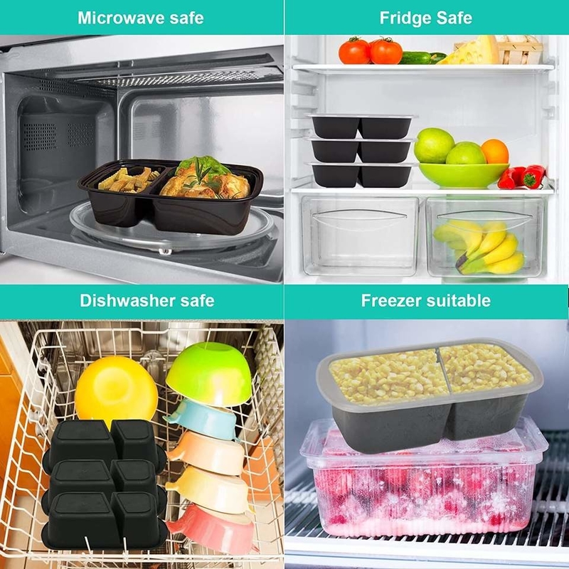 Microwavable saque a Pp los envases de comida plásticos disponibles con la tapa