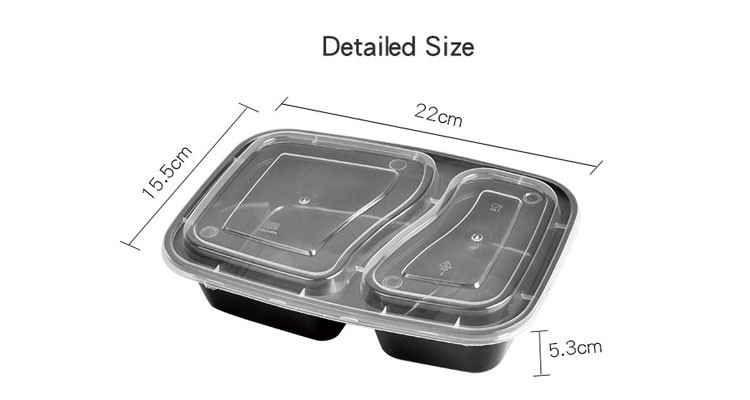 Microwavable saque a Pp los envases de comida plásticos disponibles con la tapa