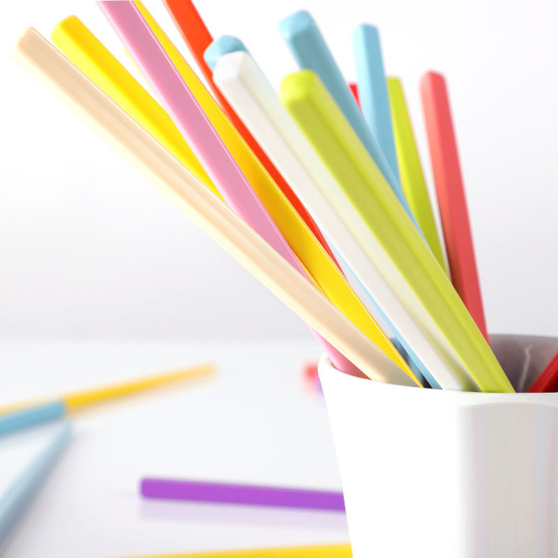 Juego de utensilios de palillos de melamina para entrenamiento palillos de 7 pulgadas para niños
