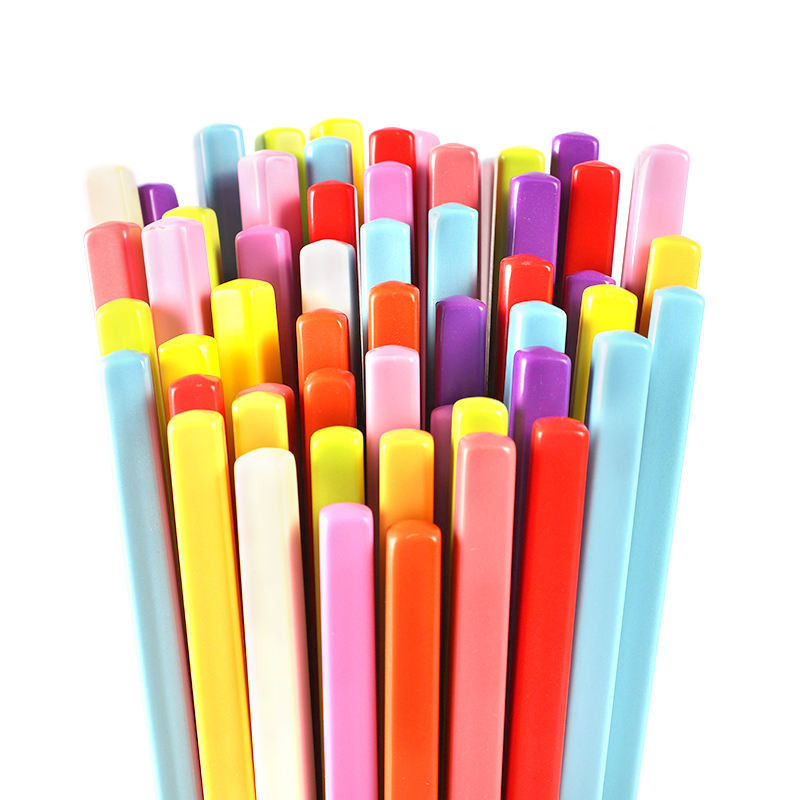 Juego de utensilios de palillos de melamina para entrenamiento palillos de 7 pulgadas para niños