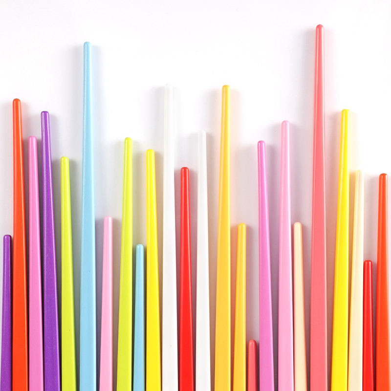 Juego de utensilios de palillos de melamina para entrenamiento palillos de 7 pulgadas para niños