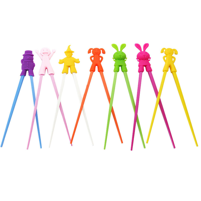 Palillos sostenibles personalizados con forma de animal para el entrenamiento de aprendizaje del bebé