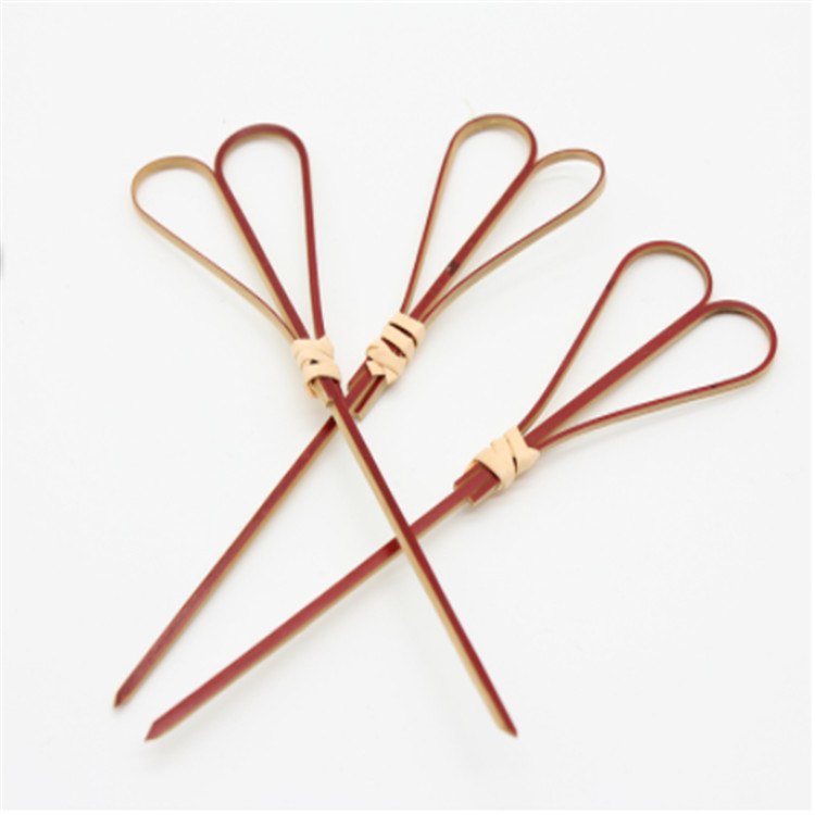 Logo Bamboo Knot Picks Skewers de encargo no cubrió resistencia térmica fácilmente limpiada