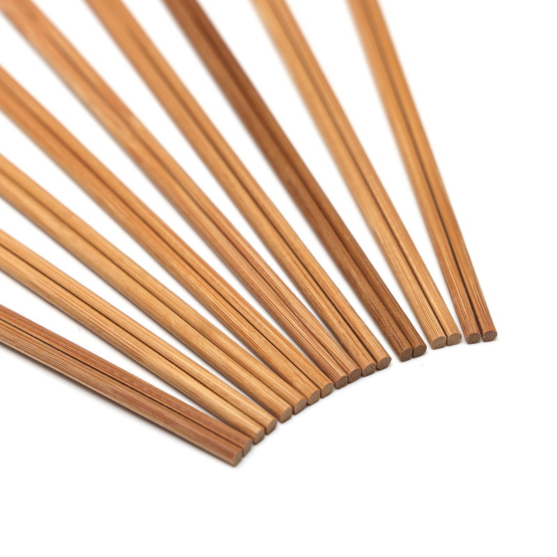 Palillos de bambú de color marrón o carbonizado 21 cm / 24 cm 4.8 mm-5.0 mm