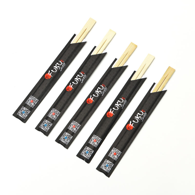 Envoltura individual personalizada de los palillos de bambú del logotipo de encargo del sushi