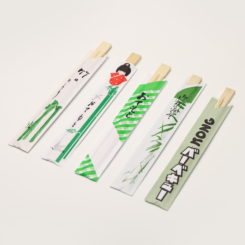 Palillos de bambú únicos impresos personalizados en sobre de papel