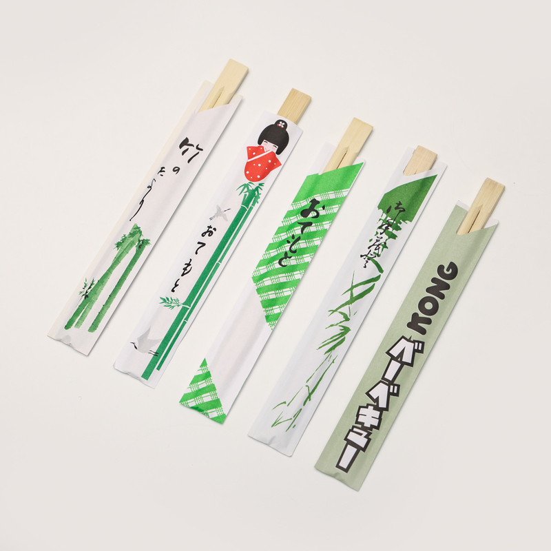 Palillos de bambú únicos impresos personalizados en sobre de papel