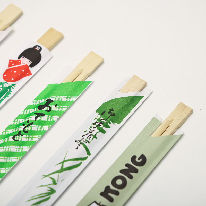 Palillos de bambú únicos impresos personalizados en sobre de papel
