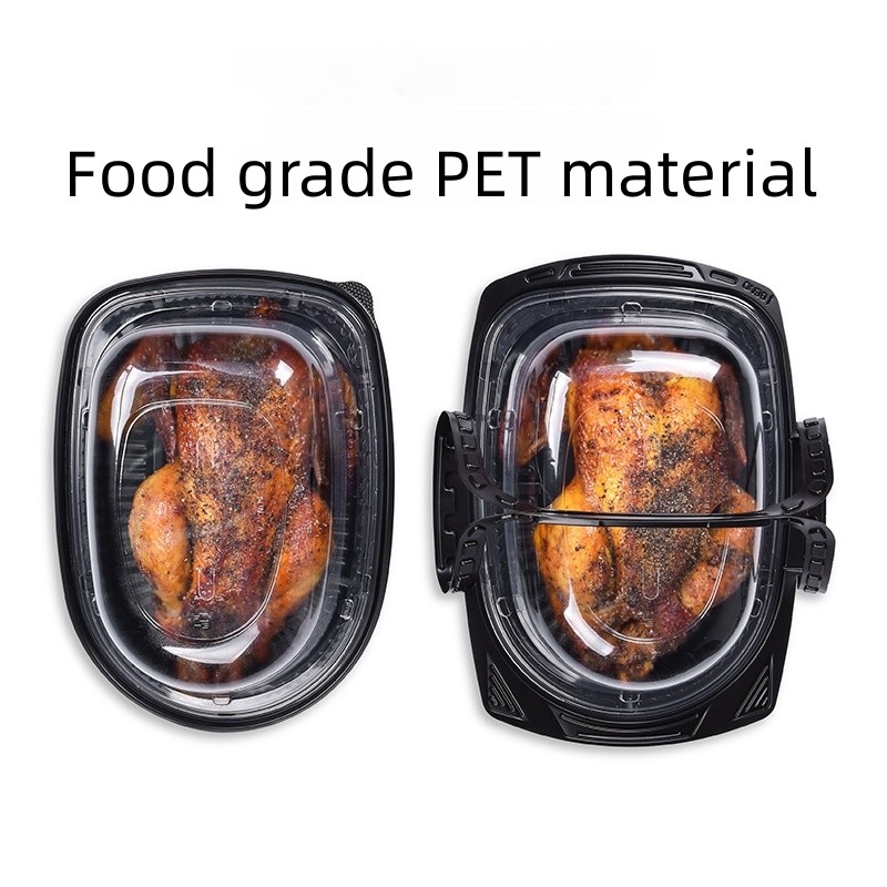 Embalaje desechable de plástico para llevar Contenedor de sushi bandeja redonda de fiesta