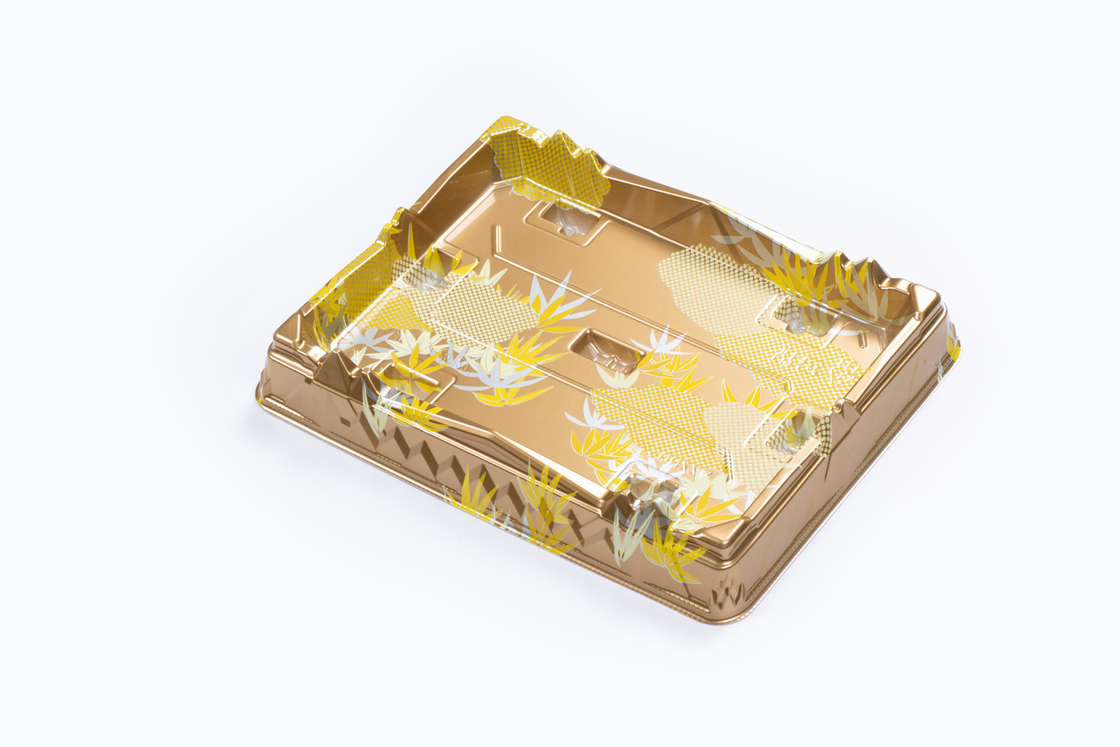 Cajas de panadería transparentes de sushi bandejas de buffet bandejas de golosinas con tapas transparentes bandejas desechables