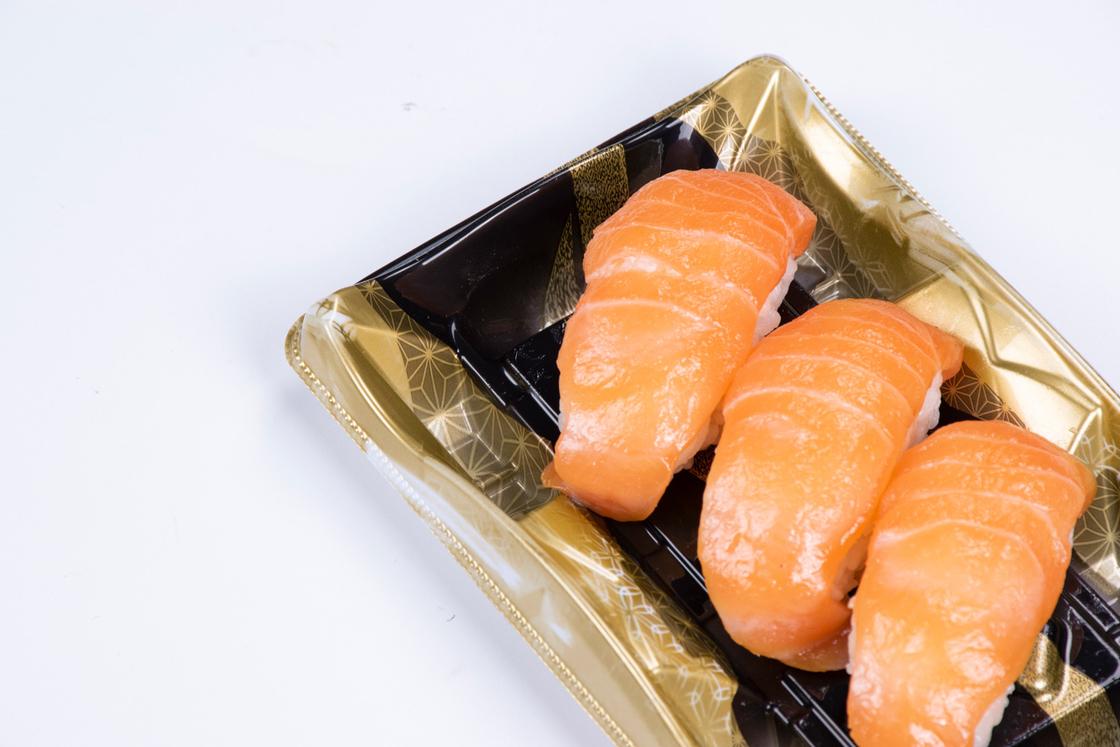 Contenedores de sushi desechables con tapas Contenedor de alimentos cuadrados