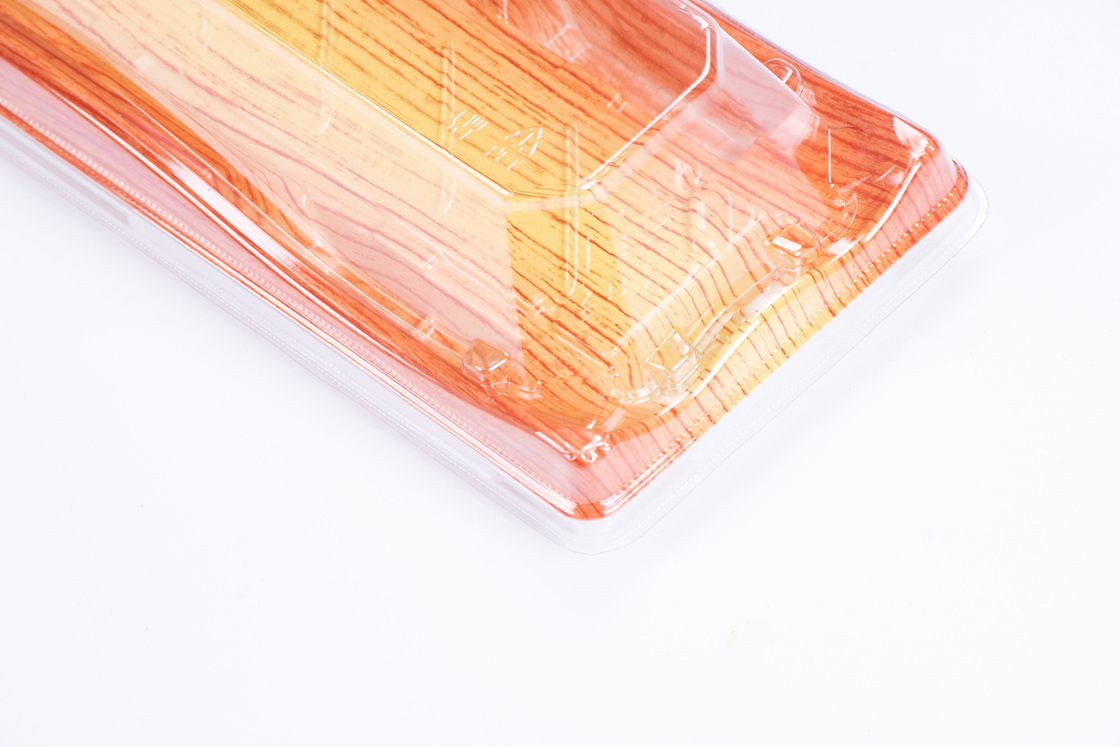 Cajas desechables de sushi con tapas Contenedor de plástico transparente