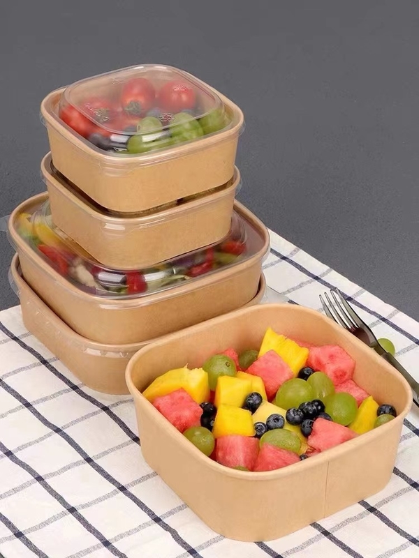 Envases de color personalizados desechables de papel para llevar caja de comida contenedor de alimentos