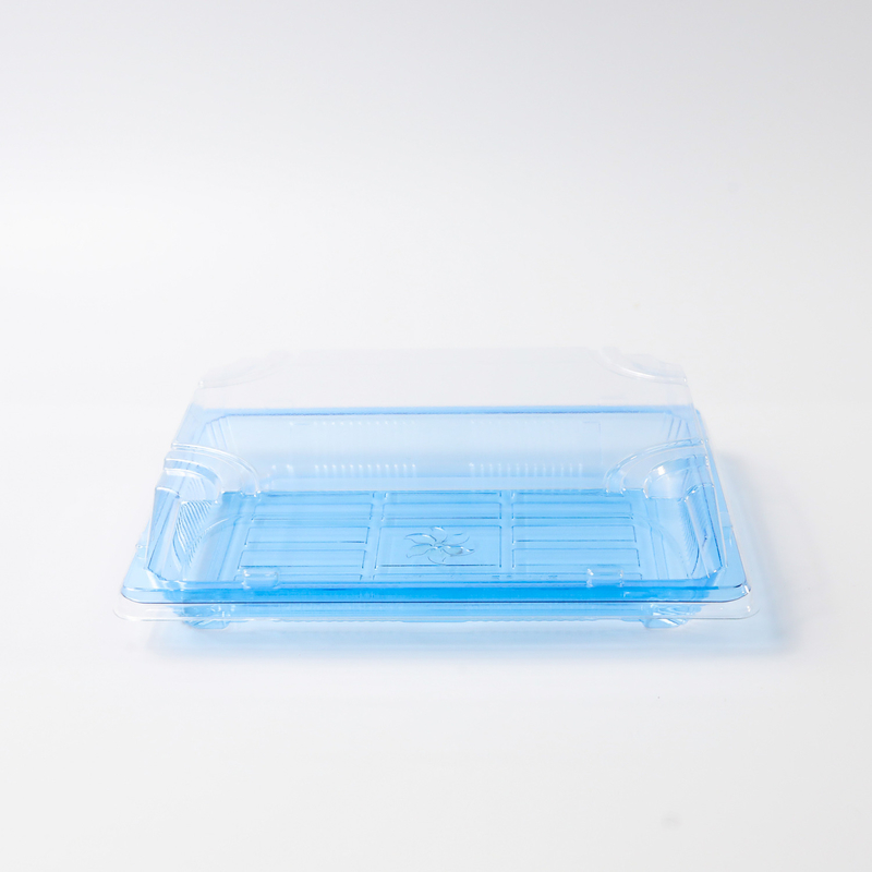 BH00-11 contenedor de alimentos para llevar caja de embalaje plástico para buena comida plástico azul caja desechable de sushi