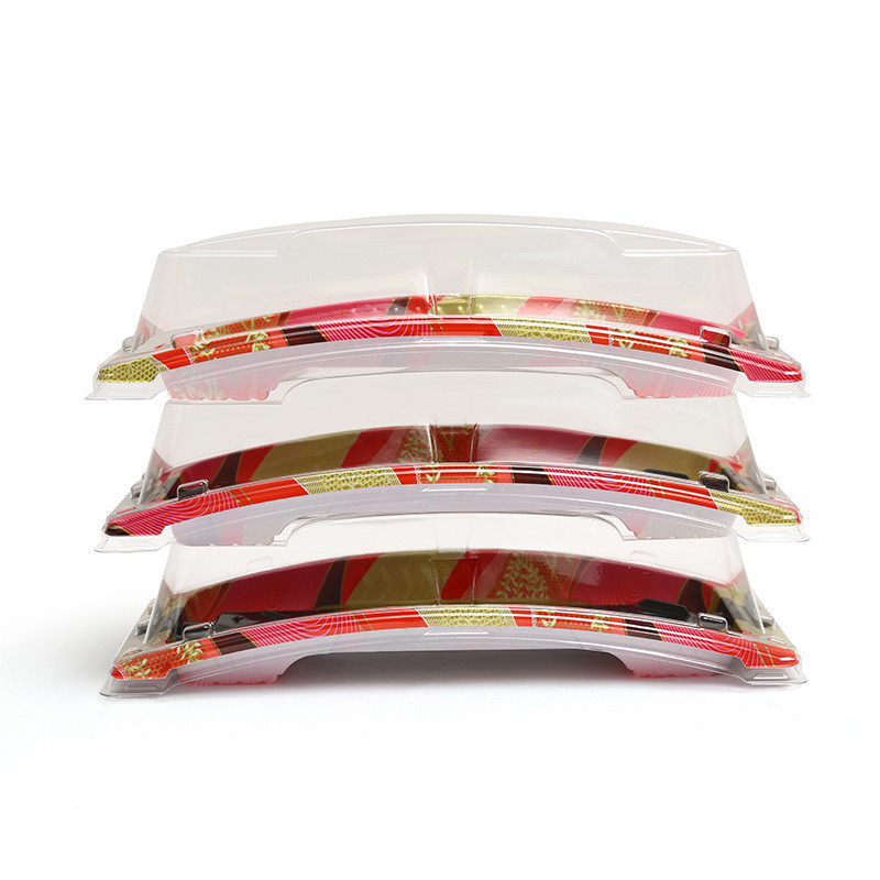 Fabricante profesional envases de plástico reciclables para alimentos bandejas de sushi para recipientes de alimentos