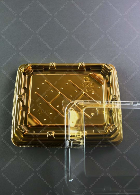 Caja de sushi tradicional japonesa en plástico para servir alimentos y frutas