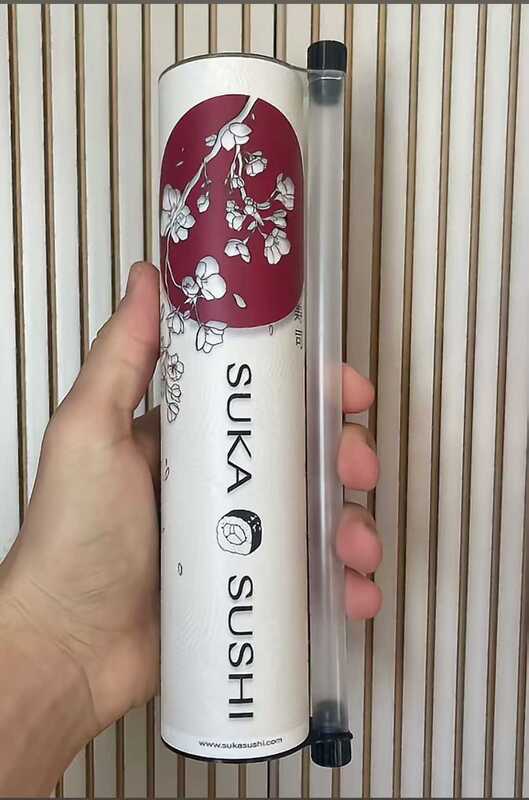 sushi tube ，Packaging sushi tray,tuituile sushi paper packing,tube and straw，Trendy tube-shaped sushi box.