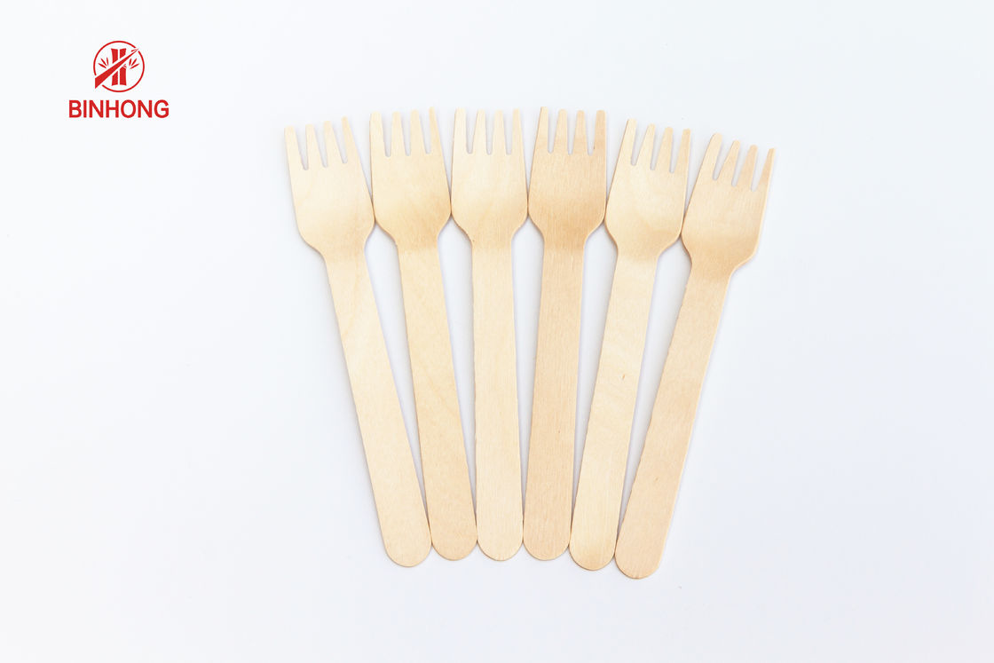 Cuchara del sistema de los cubiertos de la torta/individuo de madera disponibles de la bifurcación/del cuchillo envuelto en papel