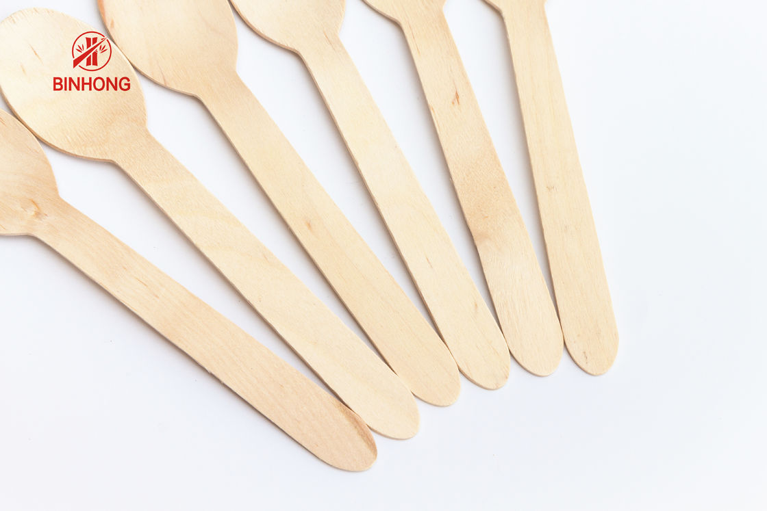 Sistema de madera de la bifurcación del cuchillo de los cubiertos biodegradables disponibles de madera amistosos naturales de Eco