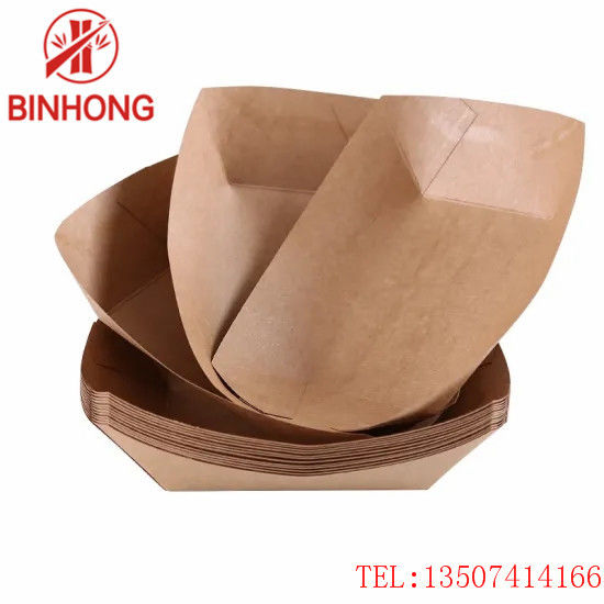 Envases de papel disponibles del barco del papel de Kraft 125m m
