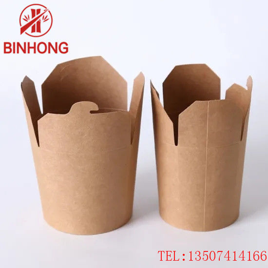Apilable recicle las cajas para llevar de papel de 45oz Kraft
