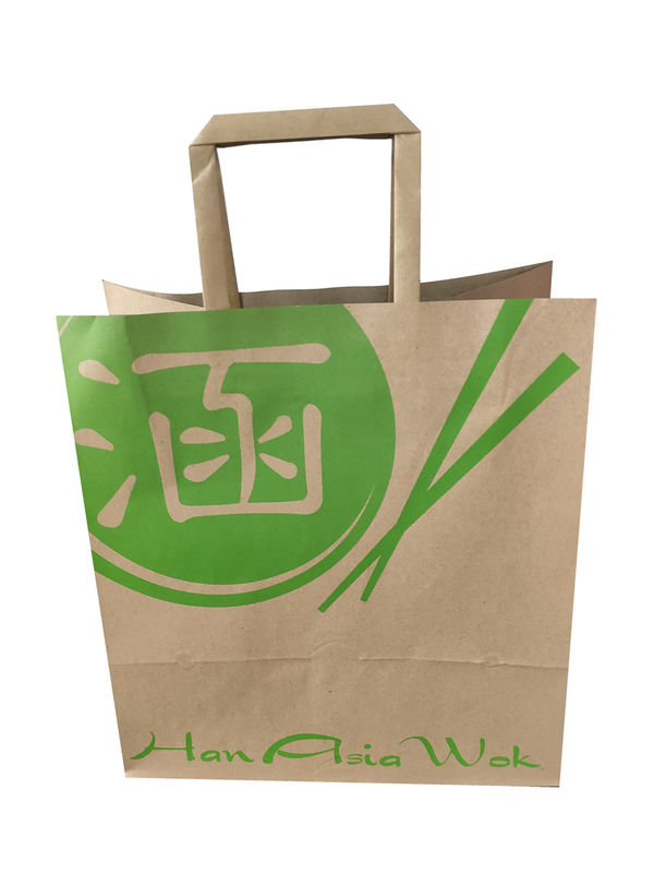 El 100% 12 reciclables colorea la bolsa de papel de Kraft de la tinta de la soja del 15*8*21cm