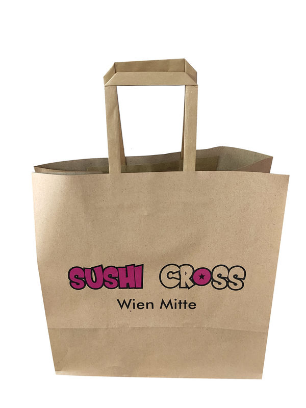 Bolsos reciclados amistosos de Eco 110gsm 16x6x12” Kraft