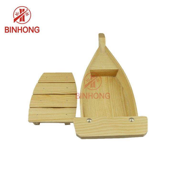 El 100% 23" de bambú natural barco Tray For Restaurant del sushi