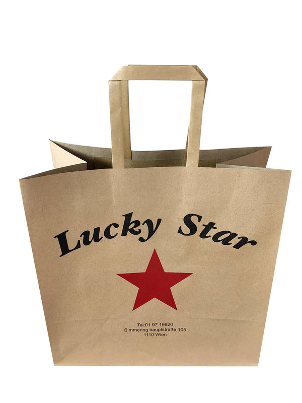 Bolsa de papel inferior plana disponible de los 27cm Kraft